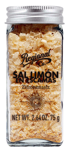 Lemon Sea Salt, havsalt med citron, Regional Co - 75 g - Stykke