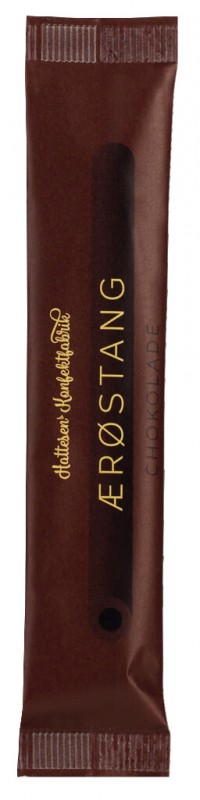 Presentoir à chocolat Aerostang, batonnets de reglisse au chocolat, usine de confiserie Hattesen - 20x27g - afficher