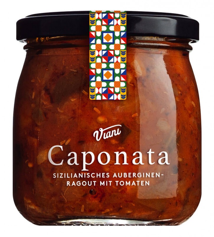 Caponata di Melanzane, Caponata mit Aubergine, Viani - 190 g - Glas