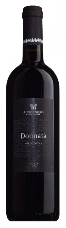 Nero d`Avola DOC Sicilia, Donnata, biologique, vin rouge, biologique, Alessandro di Camporeale - 0,75 litre - Bouteille