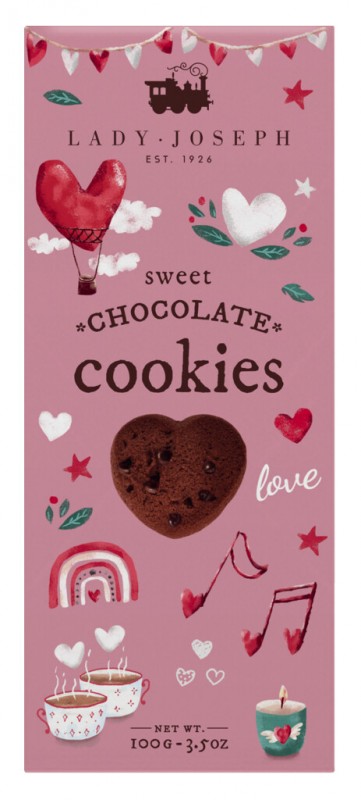 Sweet Love Cookies, gebakjes met cacaonibs, vegan, Lady Joseph - 100 gr - pak