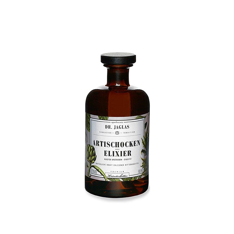 dr. Jaglas - Artisjok Elixir, kruidenbitters, 35% vol. - 500 ml - Fles