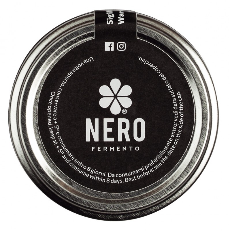 Crema di Nero di Voghiera, black garlic cream, NeroFermento - 70g - Glass