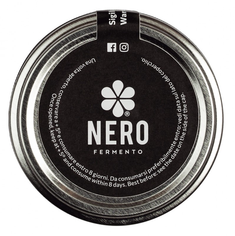 Crema di Nero di Voghiera, crème d`ail noir, NeroFermento - 70g - Verre Crema di Nero di Voghiera, crème d`ail noir, NeroFermento - 70g - Verre