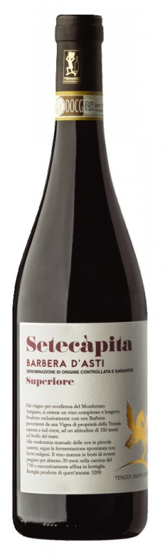 Barbera d`Asti sup. DOCG Setecapita, Rotwein, Tenuta Santa Caterina - 0,75 l - Flasche