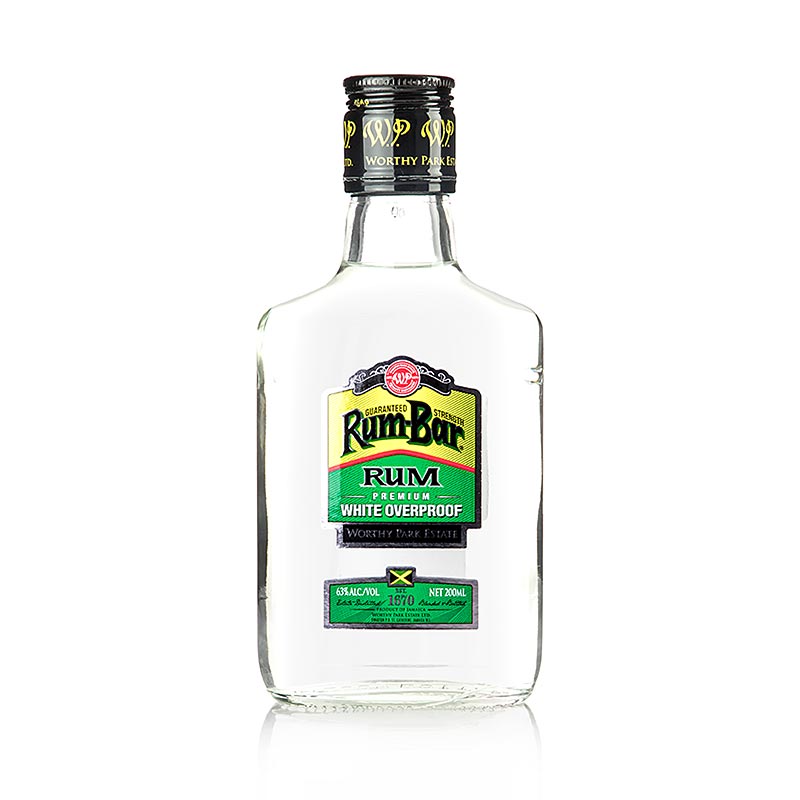Worthy Park Estate Rum Bar White Overproof (rhum blanc), 63% vol. - 200 ml - Bouteille
