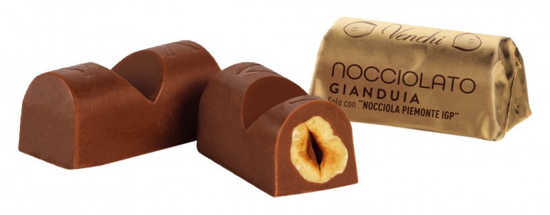 Gianduja Gold Edition Ingot, Gianduiaschokolade mit ganzer Haselnuss, Venchi - 1.000 g - kg