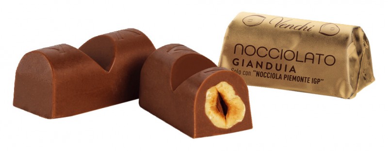 Gianduja Gold Edition Ingot, Gianduia chocolate with whole hazelnut, Venchi - 1,000g - kg