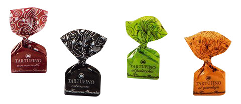 Confezione regalo tartufini assortiti, gaveæske med blandede chokoladetrØfler, Antica Torroneria Piemontese - 400 g - pakke