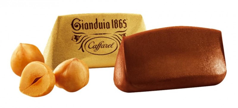 Gianduia Mini Tray With Bow, Haselnuss-Nougat-Pralinen, Geschenkpackung, Caffarel - 120 g - Packung