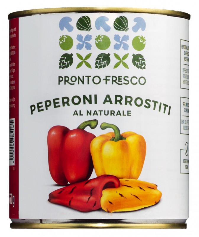 Peperoni arrostiti, filets de paprika, rôtis, greci, prontofresco - 800 g - boîte