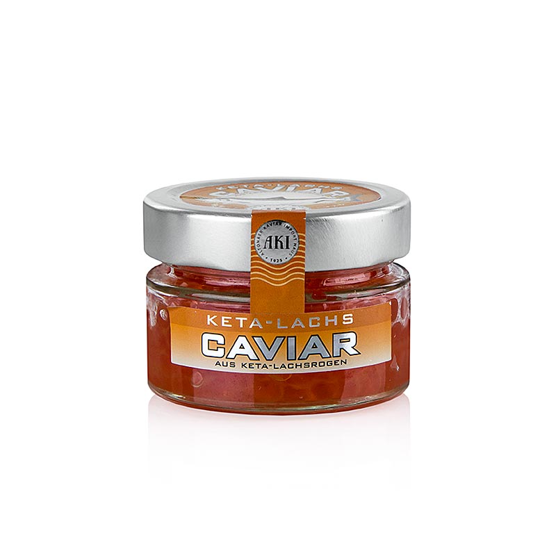 Kaviar keta, dari salmon - 100 gram - Kaca
