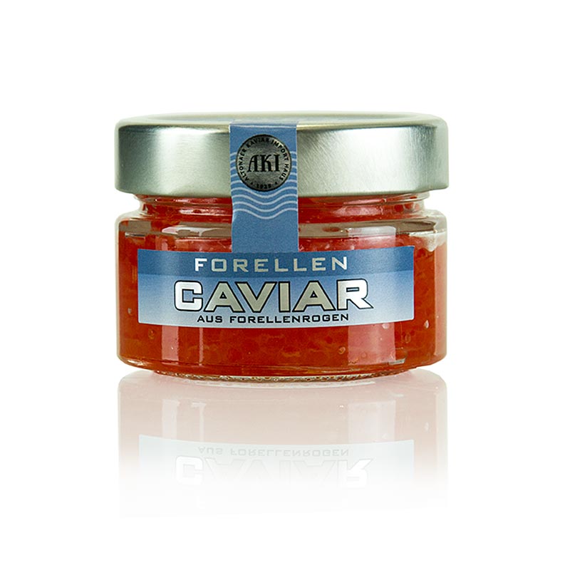 Caviar de truta, laranja dourada - 100g - Vidro