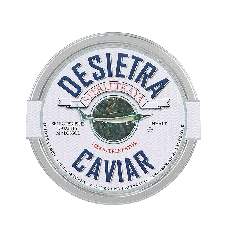 Caviale Desietra Sterletkaya di Sterlet Sturgeon, Acquacoltura Germania - 50 g - Potere