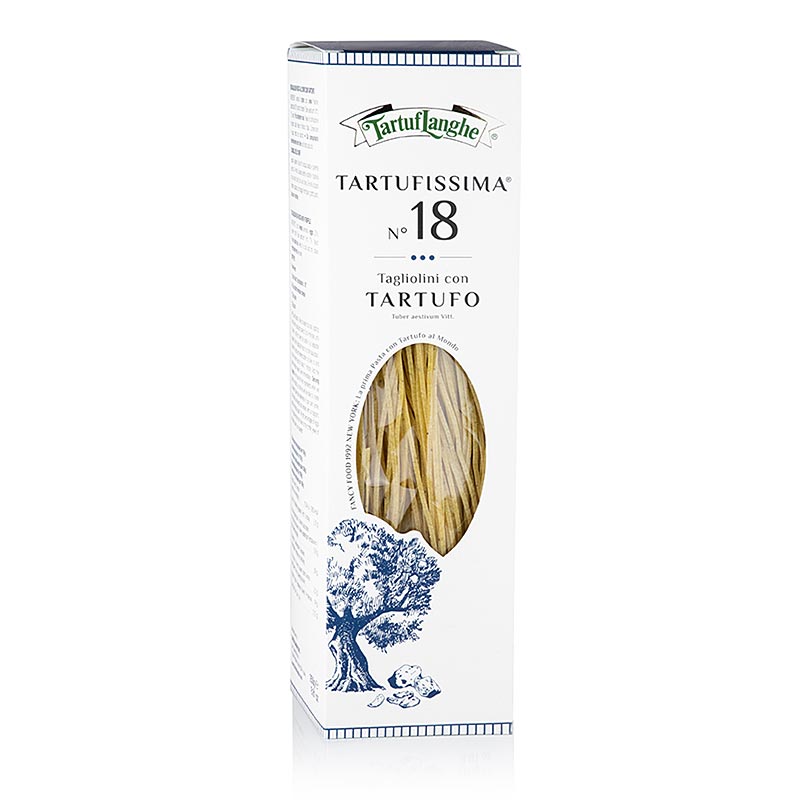 Pasta truffle, tagliolini, dengan truffle musim panas 7%, No. 18, Tartuflanghe - 250 gram - mengemas