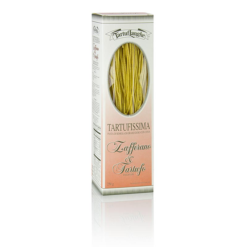 Pasta con trufa, azafran, con 3% de trufa de verano, tartuflanghe - 250 gramos - embalar