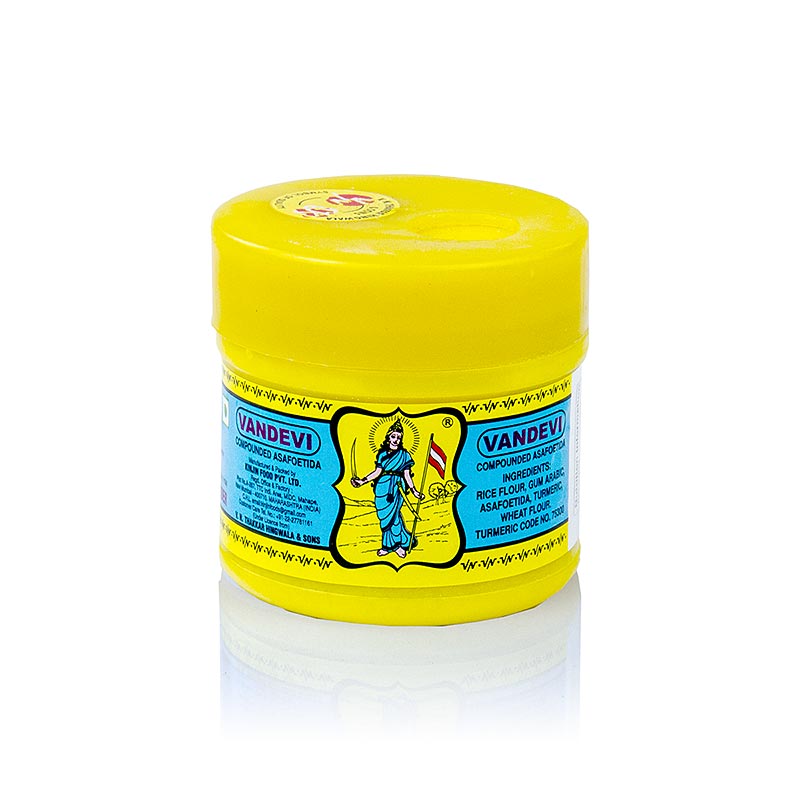 Tempero Asant (Po Amarelo-Devil`s Dirt-Hing-Asafoetida) - 50g - latas