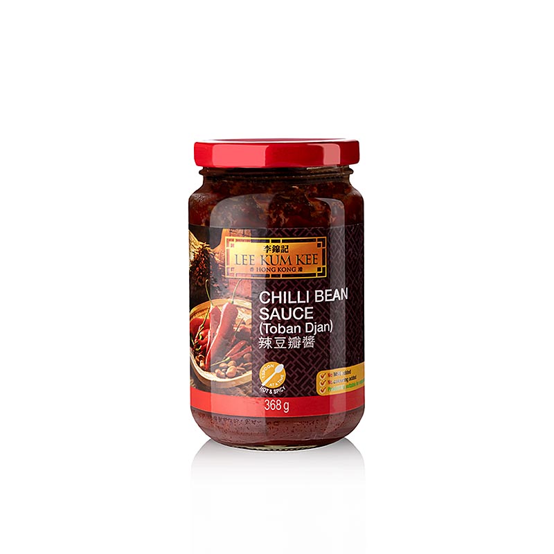 Pasta / salsa di soia - Toban Djan, piccante / piccante - 368 g - Bicchiere