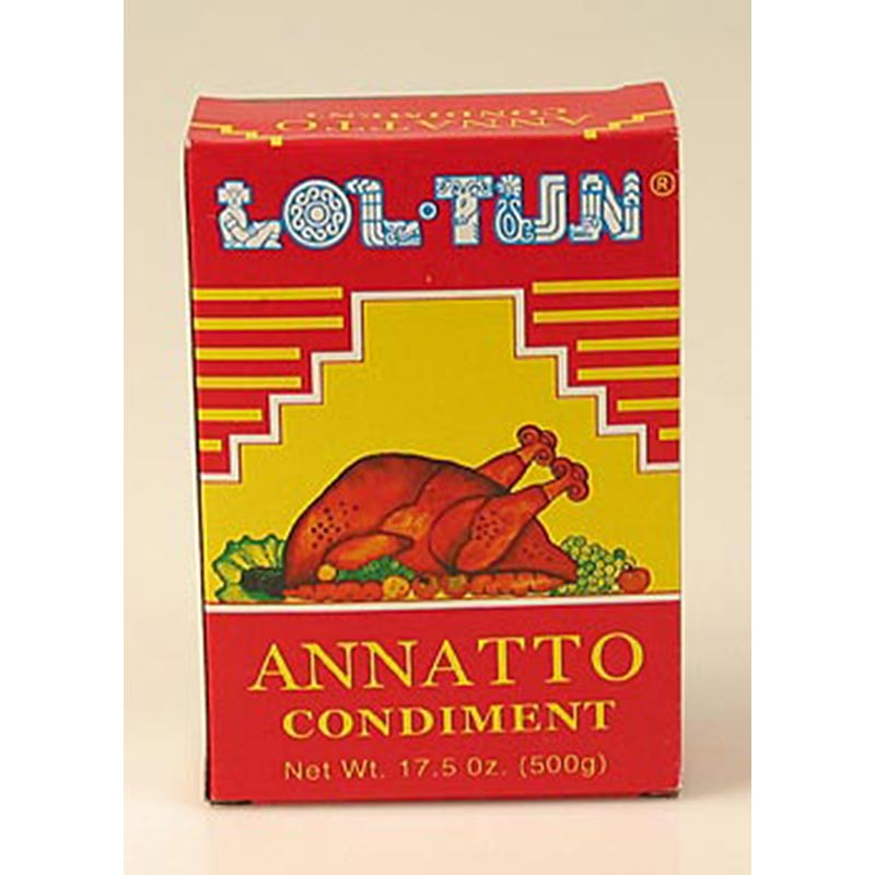 Bumbu / pasta Annatto achiote dari biji Orleans - 500 gram - Kardus