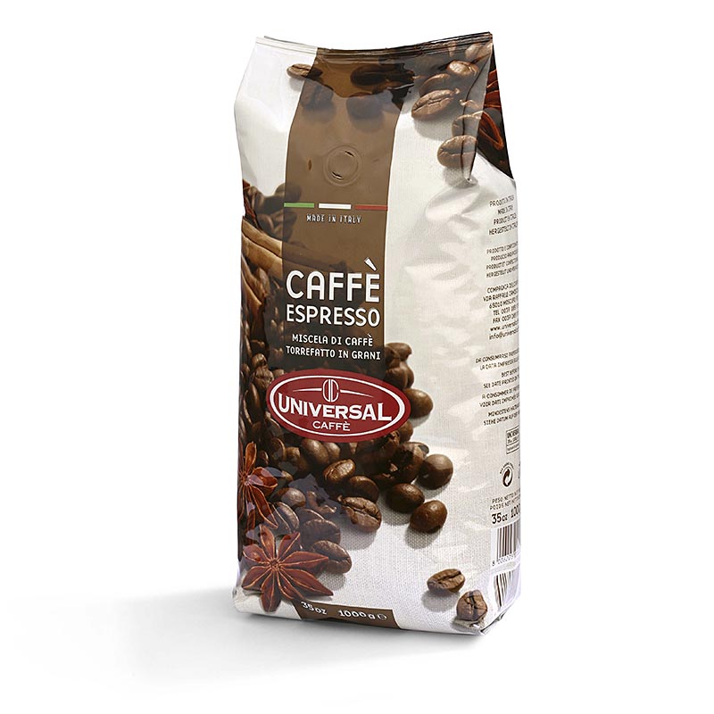 Espresso Universal, granos enteros - 1 kg - Bolsa de sabor