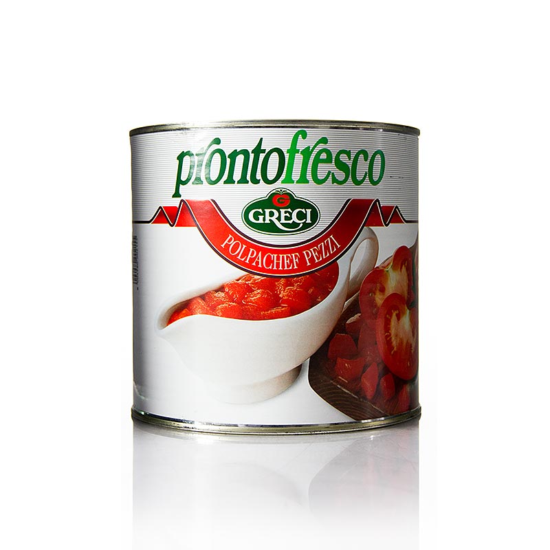 Tomates em cubos Polpachef Pezzi, Prontofresco - 2,5kg - pode