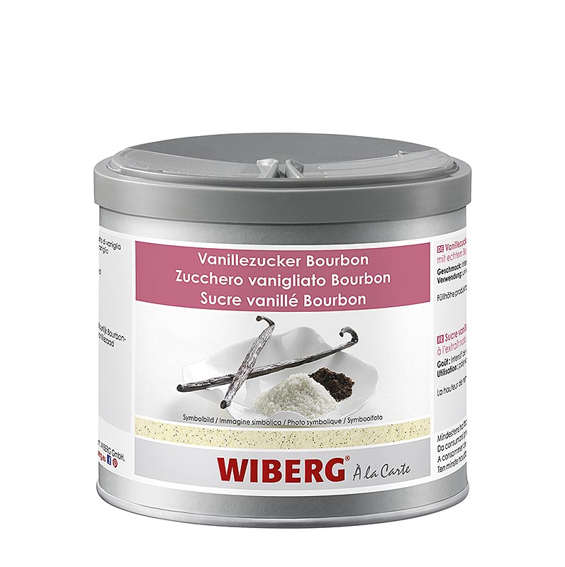 Bourbon de azucar y vainilla WIBERG, con autentico extracto de vainilla bourbon - 450g - caja de aromas