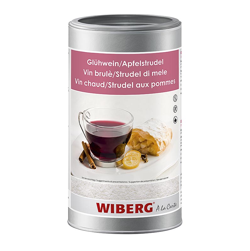 Vino caliente Wiberg / strudel de manzana, preparacion aromatica, para 51 litros - 1,03 kilos - Aroma seguro
