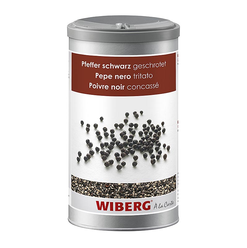 Pimienta negra Wiberg, triturada - 515g - Aroma seguro