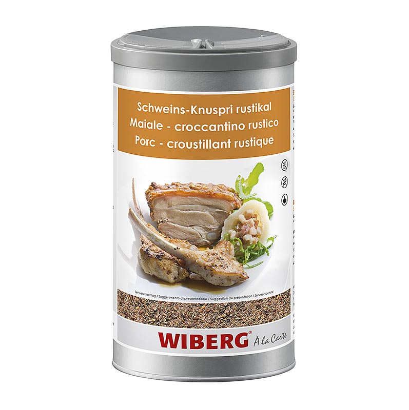 Carne de porco Wiberg crocante rustica, temperada com sal - 880g - Aroma seguro