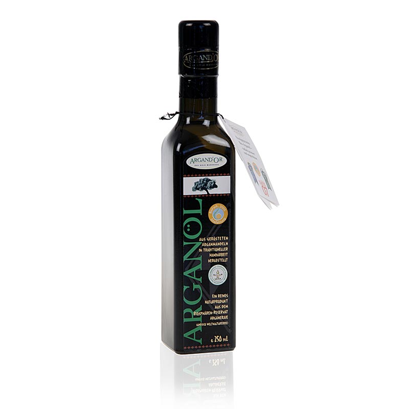 Olio di Argan, Marocco, tradizionale, filtrato, Argandor, biologico - 250 ml - Bottiglia