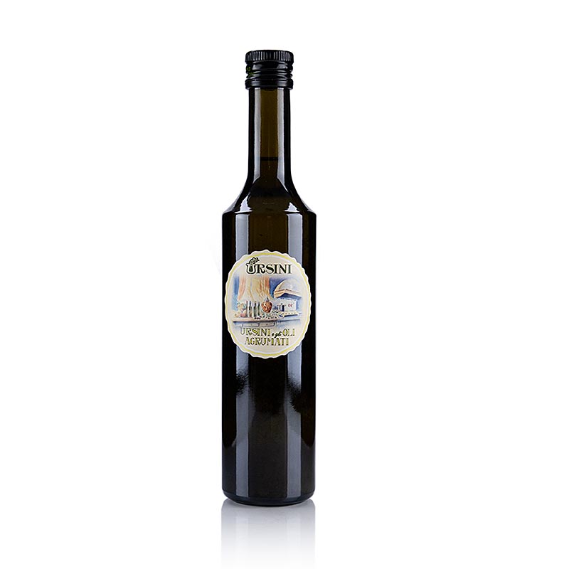 Aceite de oliva virgen extra Ursini aromatizado con limon (agrumato al Limone) - 500ml - Botella