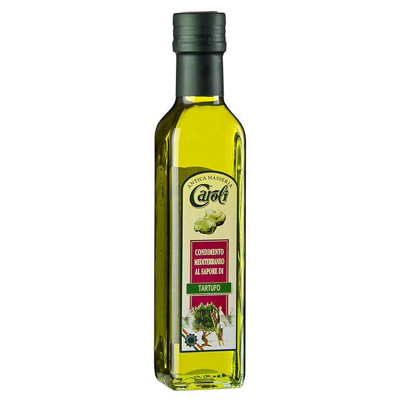 Aceite de oliva virgen extra Caroli aromatizado con aroma de trufa blanca - 250ml - Botella