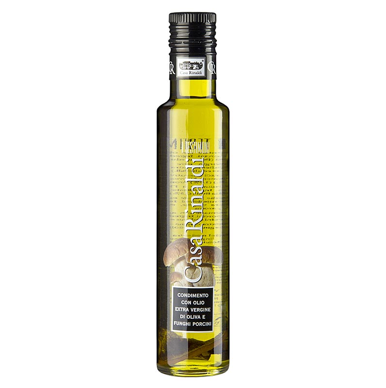 Oli d`oliva verge extra, Casa Rinaldi aromatitzat amb bolets porcini - 250 ml - Ampolla