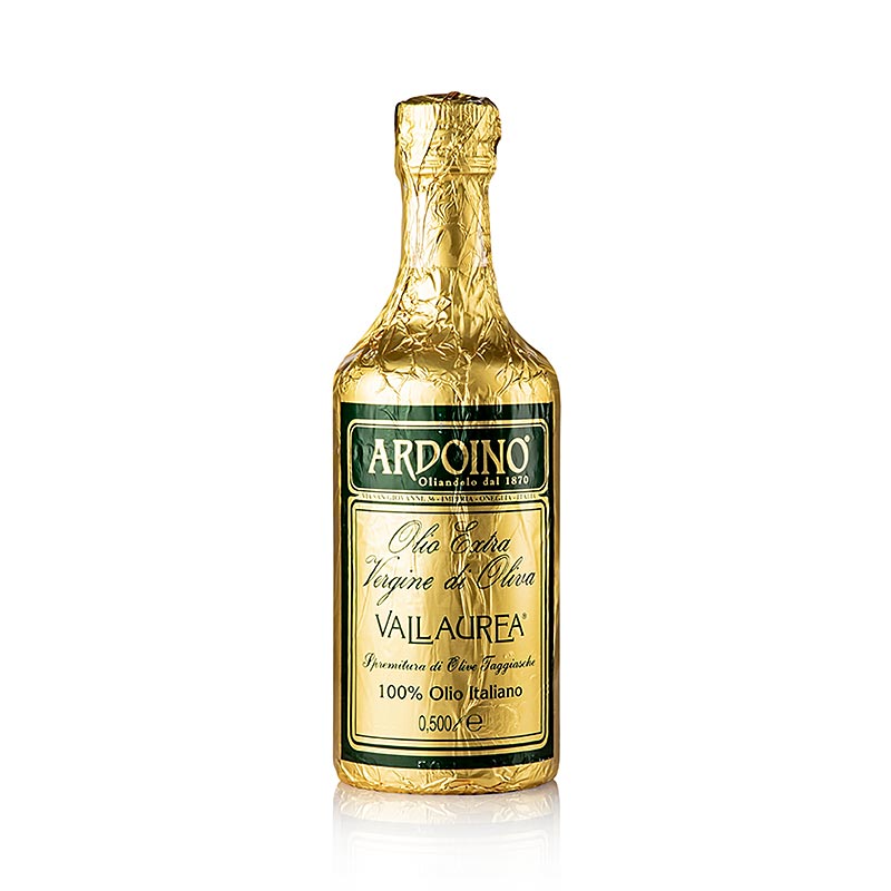 Minyak zaitun dara tambahan, Ardoino Vallaurea, tidak ditapis, dalam kerajang emas - 500ml - Botol
