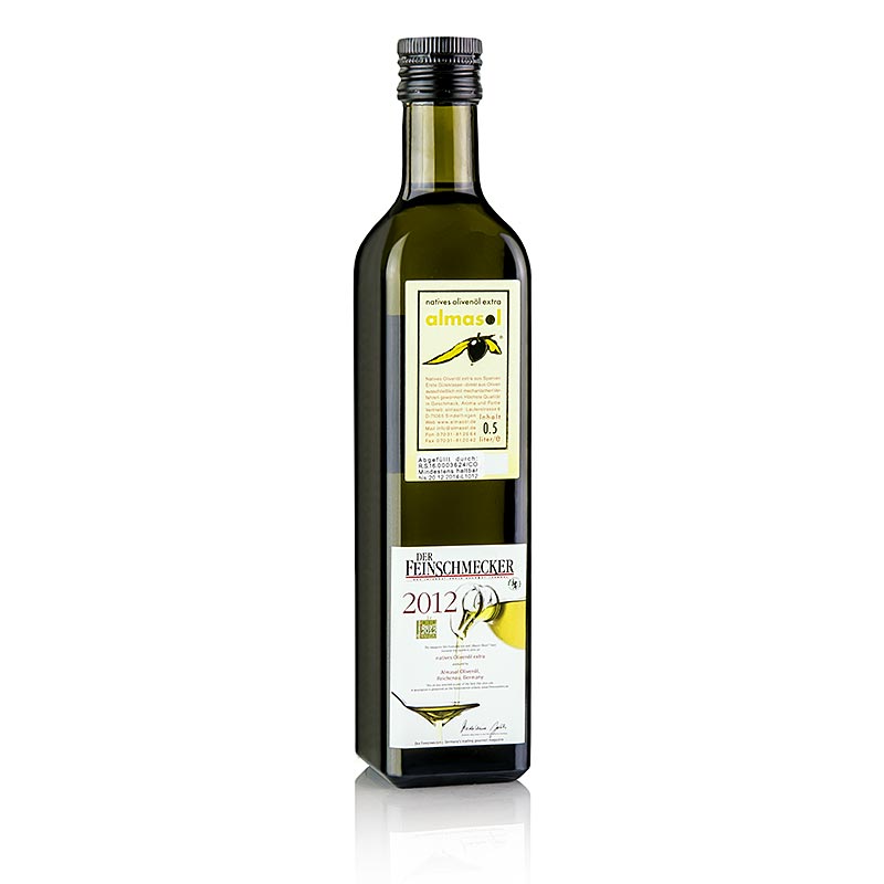 Ekstraneitsytoliivioljy, Almasol, 0,2 % happoa, Gourmet 2012 - 500 ml - Pullo