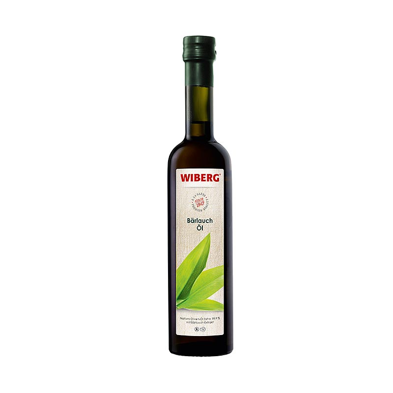 Minyak bawang putih liar Wiberg, minyak zaitun extra virgin yang diperas dingin dengan ekstrak bawang putih liar - 500ml - Botol