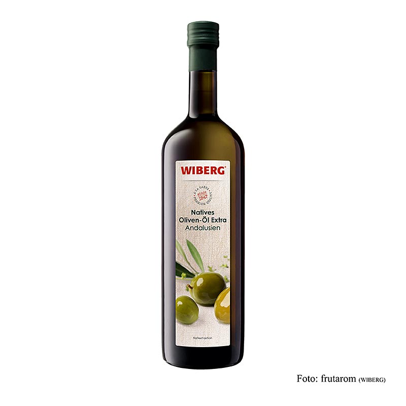 Wiberg Extra Virgin Olivolja, kall extraktion, Andalusien - 1 liter - Flaska