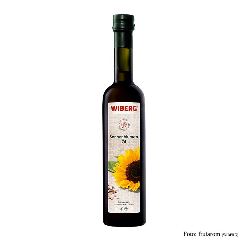 Olio di semi di girasole Wiberg, spremuto a freddo - 500ml - Bottiglia