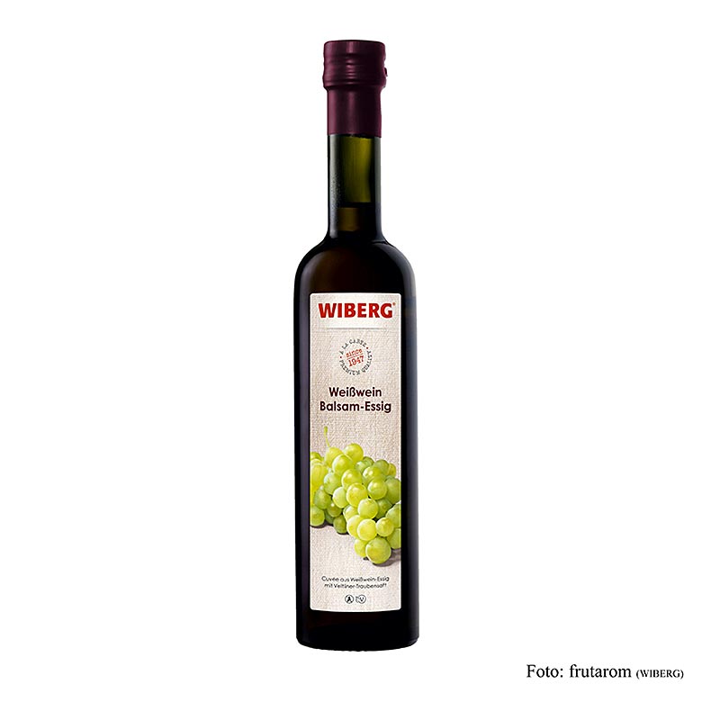 Cuka balsamic anggur putih Wiberg, asam 6%. - 500ml - Botol