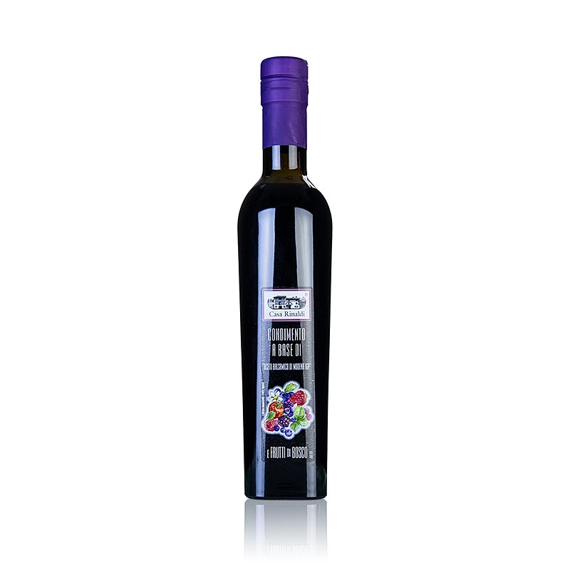 Condimento di aceto balsamico ai frutti di bosco, acidita 6%, Casa Rinaldi - 250 ml - Bottiglia