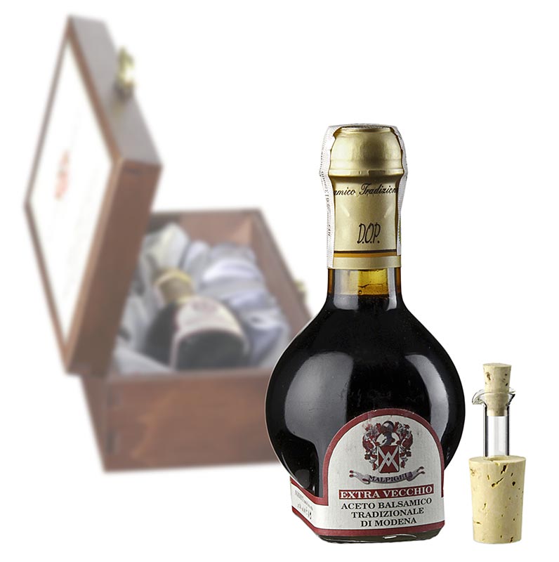 Aceto Balsamico Tradizionale DOP / DOP, Riserva Ginepro, 80 anys, Malpighi - 100 ml - Ampolla