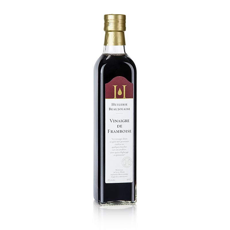 Vinagre de frambuesa, 6% de acido, Huilerie Beaujolaise - Mireille et Jean-Marc - 500ml - Botella