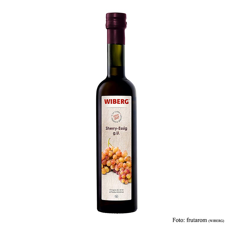 Wiberg Sherry - Vinagre Reserva, elaborat amb raim Pedro Ximenez, 7% d`acidesa - 500 ml - Ampolla
