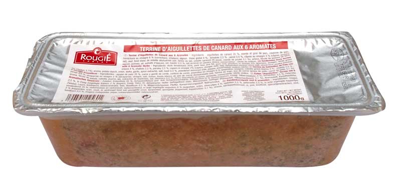 Terrine petua fillet itik - aiguilettes, dengan 6 herba, rougie - 1 kg - Kupas