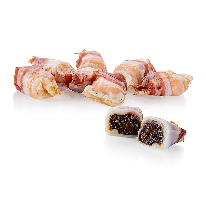 Ciruelas con tocino VULCANO, tocino y ciruelas premium, de Estiria - 120g - caja