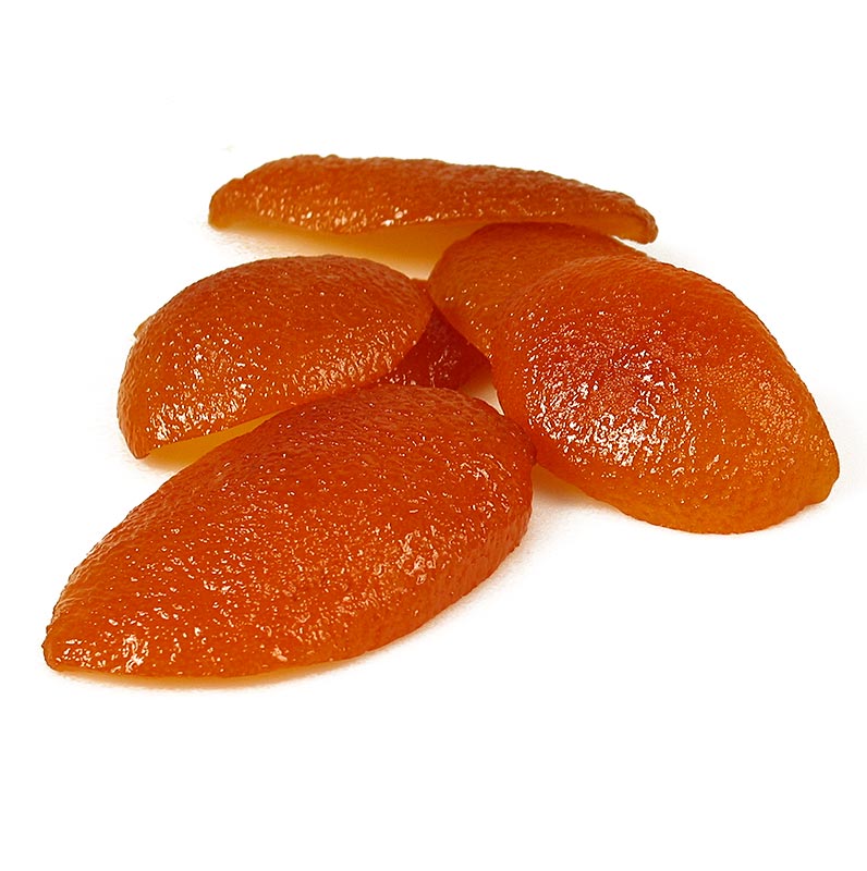 Apelsinskal, kanderat apelsinskal, i fjardedelar, Corsiglia Facor - 2,5 kg - PE-skal