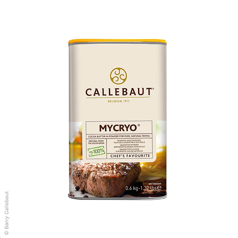 Callebaut Mycryo - manteiga de cacau em substituicao a gelatina em po - 600g - caixa