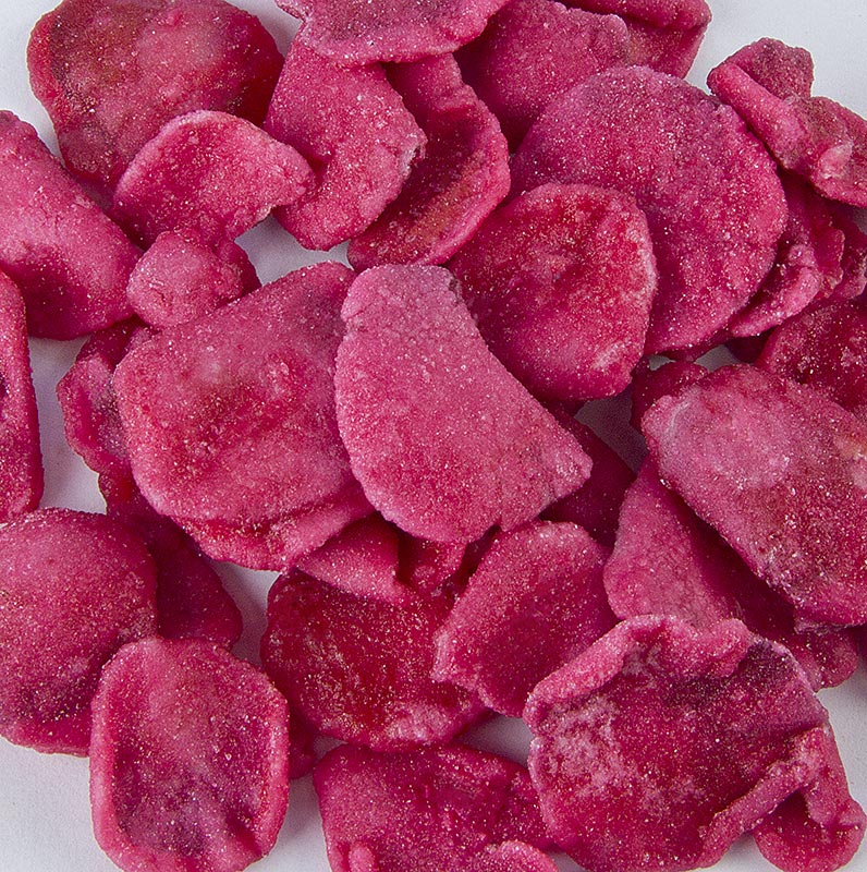 Veri petali di rosa, rossi, canditi, cristallizzati, commestibili - 1 kg - Cartone