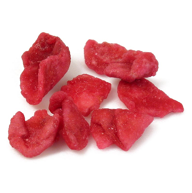 Veri petali di rosa, rossi, canditi, cristallizzati, commestibili - 1 kg - Cartone