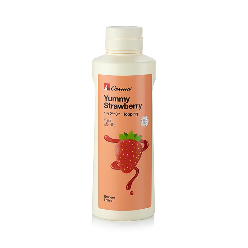 Topping - jordbaer Carma - 1 kg - PE flaske Topping - jordbaer Carma - 1 kg - PE flaske